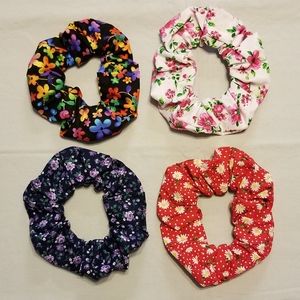 Handmade Scrunchies- Floral Set